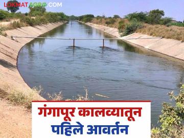 Gangapur Dam : गंगापूर कालव्यातून रब्बी हंगामातील पहिले आवर्तन, 'या' गावांना दिलासा   - Marathi News | Latest News Gangapur Dam First rotation of Rabi season through Gangapur Canal, relief for villages | Latest News at Lokmat.com