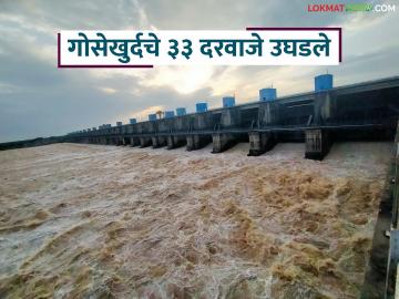 Gosekhurd Dam : वैनगंगा नदीच्या पाणीपातळीत वाढ, गोसेखुर्द धरणाचे सर्व 33 दरवाजे उघडले! - Marathi News | latest news Water level of Wainganga river rises, all 33 gates of Gosekhurd dam opened | Latest News at Lokmat.com Gosekhurd Dam : वैनगंगा नदीच्या पाणीपातळीत वाढ, गोसेखुर्द धरणाचे सर्व 33 दरवाजे उघडले! - Marathi News | latest news Water level of Wainganga river rises, all 33 gates of Gosekhurd dam opened | Latest News at Lokmat.com
