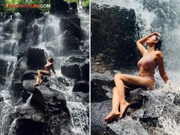 Photos: भारतीय क्रिकेटपटूच्या बहिणीचा हॉट अवतार, धबधब्याखाली चिंब भिजली