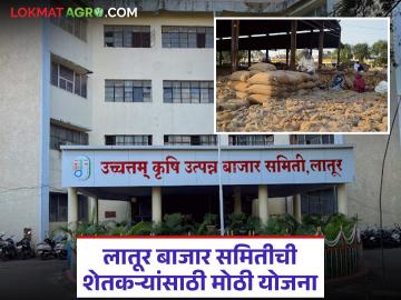 Latur Market Committee Scheme : लातूर बाजार समितीची शेतकऱ्यांसाठी मोठी योजना जाणून घ्या सविस्तर - Marathi News | latest news Latur Market Committee Scheme: Know the details of Latur Market Committee's big scheme for farmers | Latest News at Lokmat.com Latur Market Committee Scheme : लातूर बाजार समितीची शेतकऱ्यांसाठी मोठी योजना जाणून घ्या सविस्तर - Marathi News | latest news Latur Market Committee Scheme: Know the details of Latur Market Committee's big scheme for farmers | Latest News at Lokmat.com