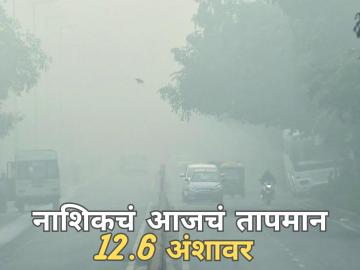 नाशिककरांना हुडहुडी, पारा थेट 12.6 अंशापर्यंत घसरला! - Marathi News | Nashikkars are under the hood, the mercury dropped directly to 12.6 degrees! | Latest News at Lokmat.com
