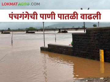 Panchganga River पंचगंगा नदीच्या पातळीत झाली इतक्या फुटांनी वाढ - Marathi News | Panchganga River: The level of Panchganga river has increased by so many feet | Latest News at Lokmat.com
