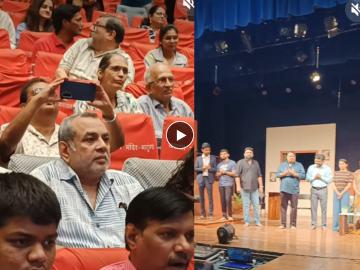 परेश रावल यांचं मराठी रंगभूमीवरील प्रेम पुन्हा दिसलं, प्रेक्षकांमध्ये बसून पाहिलं 'हे' नाटक