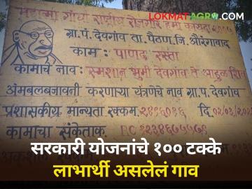 देवगाव : मनरेगा अन् कृषी विभागाच्या योजनांचे सर्वांत जास्त लाभार्थी असणारं एकमेव गाव! - Marathi News | paithan deogaon agriculture department and manarega hundred percent scheme benifit village people | Latest agriculture News at Lokmat.com