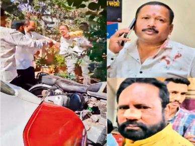 थट्टामस्करीतून मारामारी अन् नंतर गळ्यात गळे; उद्धवसेनेच्या मुलाखतीवेळी दोन पदाधिकाऱ्यांत राडा : व्हिडीओ आला तरी इन्कार