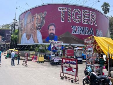 "टाइगर जिंदा है...", NDA सरकारच्या शपथविधीपूर्वी पाटण्यात नितीश कुमारांचे पोस्टर