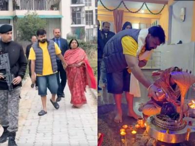 आधी बिष्णोई गँगकडून मिळाली धमकी, आता नव्या घरात शिफ्ट झाला अभिनेता, आईच्या हस्ते केली पूजा