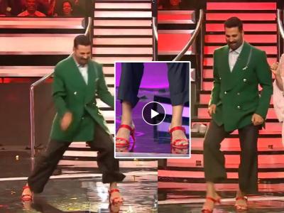 बापरे, हा काय प्रकार! हाय हिल्स घालून अक्षय कुमारचा 'लालपरी' गाण्यावर डान्स, व्हिडीओ व्हायरल