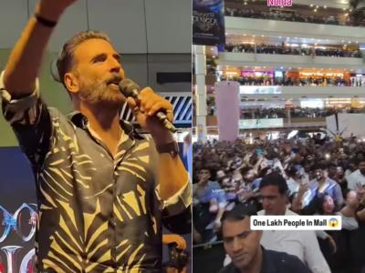 खिलाडीची क्रेझ की वेडेपणा? अक्षय कुमारला पाहण्यासाठी प्रचंड गर्दी; मॉलमध्ये चेंगराचेंगरीची स्थिती