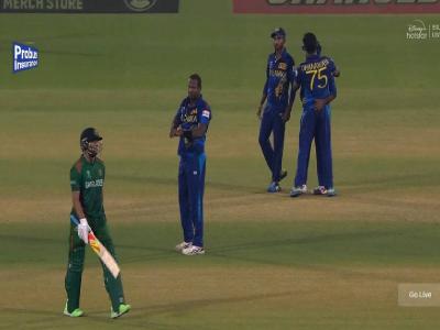 SL vs AFG : शाकीब vs मॅथ्यूज 'सामना', बांगलादेशच्या कर्णधाराला बाद करताच दाखवले 'घड्याळ'