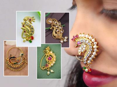 मोराच्या नथीचा नखराच देखणा.. पिकॉक नथचे बघताक्षणीच प्रेमात पडाल असे ८ सुंदर प्रकार