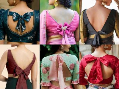 मैत्रिणी म्हणतील WOW! पाहा Bow Neck Back ब्लाऊजची नवी फॅशन, भारतभर या पॅटर्नची क्रेझ