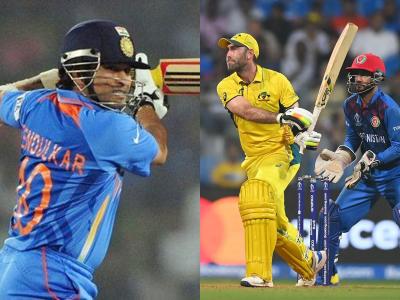 मॅक्सवेलच्या तुफानी खेळीवर सचिनचा सर्वोत्तम रिप्लाय, अफगाणिस्तानच्या जिद्दीचंही कौतुक