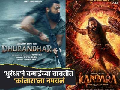 'धुरंधर' सिनेमाने 'कांतारा चाप्टर १'चा रेकॉर्ड मोडला! १८ दिवसांत जगभरात केली 'इतक्या' कोटींची कमाई