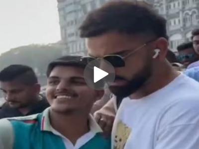 "भाई मेरा रास्ता मत रोको।" विराट कोहलीचा व्हिडिओ होतोय व्हायरल