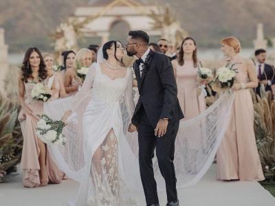Hardik Pandya-Natasha stankovic Marriage : 'व्हॅलेंटाईन डे'च्या दिवशी हार्दिक-नताशा पुन्हा विवाहबंधनात, पाहा Photos