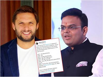 जरा डोक्यातील जळमटं साफ करा, पाकिस्तान सुरक्षित! शाहिद आफ्रिदीची जय शाह यांच्यावर टीका