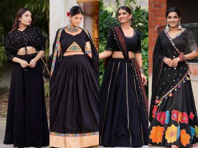 मकर संक्रांतीला काळी साडीच कशाला? बघा काळ्या रंगाच्या घागरा, लेहेंग्यांचे ८ सुंदर प्रकार
