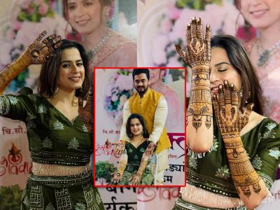 शंभूराज लगीनघाई करा! प्राजक्ता गायकवाडच्या हातावर मेहेंदी रंगली, फोटो समोर