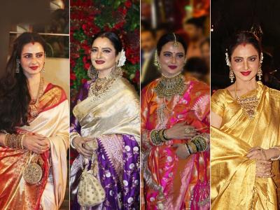 लग्नसमारंभात करा रेखा स्टाईल एंट्री! ५ रॉयल साड्या, कायम दिसाल तरुण सुंदर आणि क्लासी