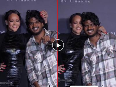 Video: पापाराझीला बोलवलं, खांद्यावर हात टाकला आणि फोटो काढला; रिहानाच्या कृतीने जिंकली मनं, होतंय कौतुक