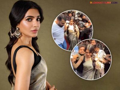 निधी अग्रवालनंतर समांथाला चाहत्यांच्या गराड्यात झाली धक्काबुक्की, साडीचा पदर ओढण्याचा धक्कादायक प्रकार