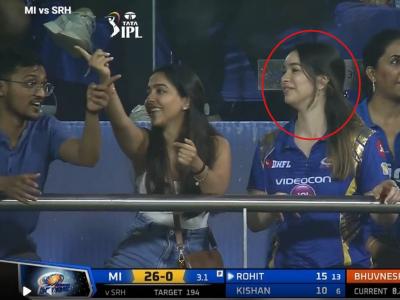 Sara Tendulkar IPL 2022 MI vs SRH Live Updates : अग तू बघ मोठ्या स्क्रिनवर दिसतेस!; मित्रांनी खुणवलं अन् तिच्या चेहऱ्यावर हास्य फुललं, कोण आहे ती?