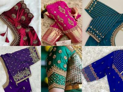 नव्या साडीच्या ब्लाऊजवर १२०० रूपयांत करा आरी वर्क; ८ डिझाईन्स, साडीत रिच लूक मिळेल