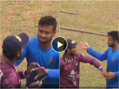 Shakib Al Hasan ने सेल्फीसाठी आलेल्या चाहत्याची मान धरली, मारण्यासाठी हात वर केला, Video Viral 