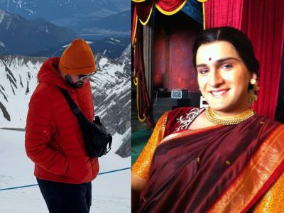 कौन है ये चिकना! साडीत सुंदर दिसणाऱ्या या अभिनेत्याला ओळखलं? मराठी सिनेसृष्टीतला आहे हँडसम बॉय