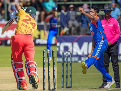 ZIM vs IND : झिम्बाब्वेचा 'सिकंदर' भिडला; तुषार टीम इंडियाच्या कामी आला, यजमानांची कडवी झुंज