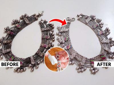 चांदीची जोडवी, पैंजण काळेकुट्ट झाले? ३ सोप्या ट्रिक्स- १० मिनिटांत चमकतील चांदीचे दागिने