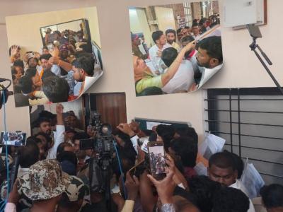सोलापुरात अभूतपूर्व गोंधळ! भाजपाचे एबी फॉर्म वेळेत न पोहचल्याने संताप, विरोधकांचा दारातच ठिय्या