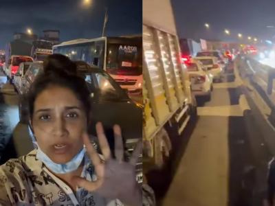 "हे खूप भयंकर आहे.... कृपया मदत करा"; अभिनेत्री सोनाली कुलकर्णीही पाच तास कोंडीत