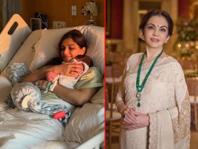दुसऱ्यांदा आई झाल्यानंतर सोनम कपूरने शेअर केला बाळासोबतचा पहिला फोटो, म्हणते- "नीता काकू तुम्ही..."