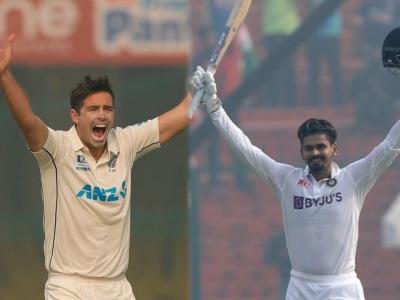 IND vs NZ , 1st Test Live Upadets : श्रेयस अय्यरच्या विक्रमी शतकानंतरही टीम इंडियाची गाडी घसरली; टीम साऊदीच्या भेदक माऱ्यामुळे किवींनी मुसंडी मारली