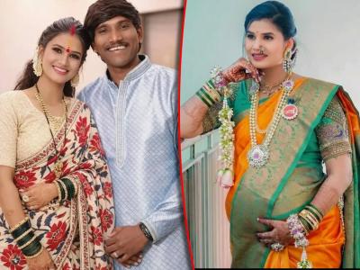 लग्नानंतर ४ महिन्यांतच सूरज चव्हाण होणार बाबा? पत्नी संजनाचे बेबी शॉवरचे फोटो व्हायरल