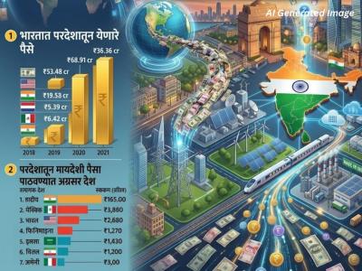 परदेशातून भारतात आले ११.४ लाख कोटी रुपये, जगातील सर्वाधिक 'रेमिटन्स' मिळवणारा देश