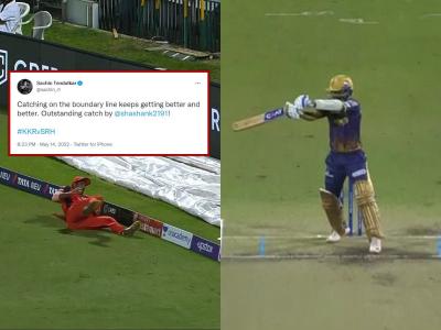 Shashank Singh IPL 2022 KKR vs SRH Live Updates : अजिंक्य रहाणेच्या खेळीला शशांक सिंगने फुलस्टॉप लावला; कसला अफलातून झेल घेतला, Video 