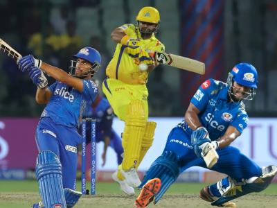 IPL 2025 : मिस्टर IPL ची कार्बन कॉपी! MI च्या ताफ्यातील गडी रिव्हर्स स्वीप-स्कूप शॉट्सही मारतो भारी