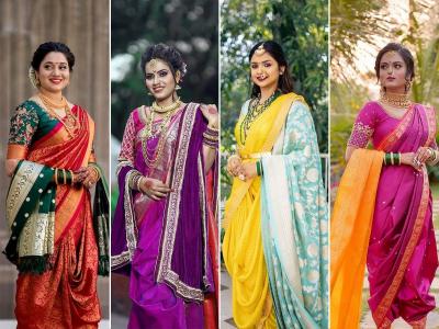 लग्नात नऊवारी नेसून मराठी साज करायचा? 'या' पद्धतीने घ्या शेला, दिसेल घरंदाज थाट!
