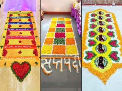 सात पाऊलं-सात वचनं जन्मजन्मांतरीची! पाहा लग्नात सप्तपदींसाठी फुलांचे-सुपाऱ्यांचे अप्रतिम डेकोरेशन; सुंदर अनुभव