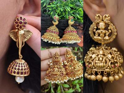 टेम्पल ज्वेलरी झुमक्यांचे लेटेस्ट डिझाईन्स, असा ट्रेण्डी दागिना आपल्याकडे हवाच.. फक्त १०० रुपयांत मस्त खरेदी
