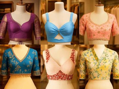 Blouse Designs Front : पुढचा गळा टिपिकल गोल शिवता? ब्लाऊजचे १० ट्रेंडीग पॅटर्न्स ट्राय करा, साडी उठून दिसाल
