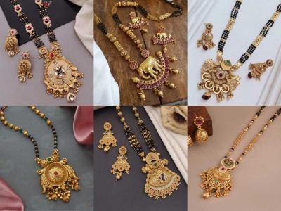 १ ग्रॅम राजवाडी मंगळसूत्रांचा खास ट्रेंड; १० नवीन डिजाईन्स, साडीत उठून दिसेल मोठं मंगळसूत्र