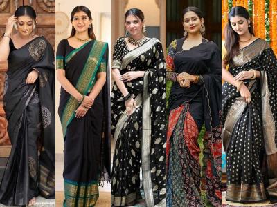 संक्रांतीला नेसा लेटेस्ट पॅटर्नच्या काळ्या साड्या, ७ डिझाईन्स, ऑफिसवेअरसाठीही सुंदर दिसेल