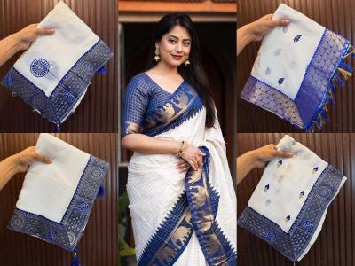 निळ्या काठांची पांढरी साडी; फॅशनपलिकडे जाणारं सन्मानाचं-आदराचं प्रतीक! निवडा साधेपणातलं सामर्थ्य