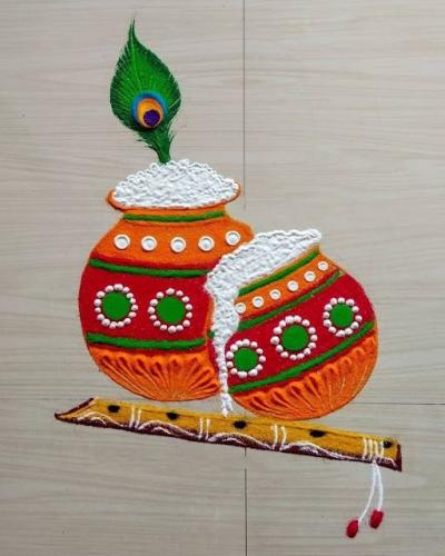 दहीहंडी रांगोळी - Marathi News | Easy Simple Rangoli Design for Krishna Janmashtami 2025 9 | Latest sakhi Photos at Lokmat.com दहीहंडी रांगोळी - Marathi News | Easy Simple Rangoli Design for Krishna Janmashtami 2025 9 | Latest sakhi Photos at Lokmat.com