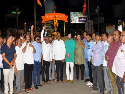 Protesters who were on hunger strike demanding reservation for Marathas in Jalna district were attacked by police, Protest in Kolhapur | मराठा बांधवांवर लाठीहल्ला, कोल्हापुरात निषेध