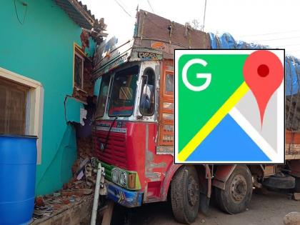 Searching the road from Google Maps, the truck drove straight into the house, Incident at Bhadwan in Kolhapur | गुगल मॅपवरून रस्ता शोधायला लागला, ट्रक थेट घरातच घुसला; बालिका जखमी